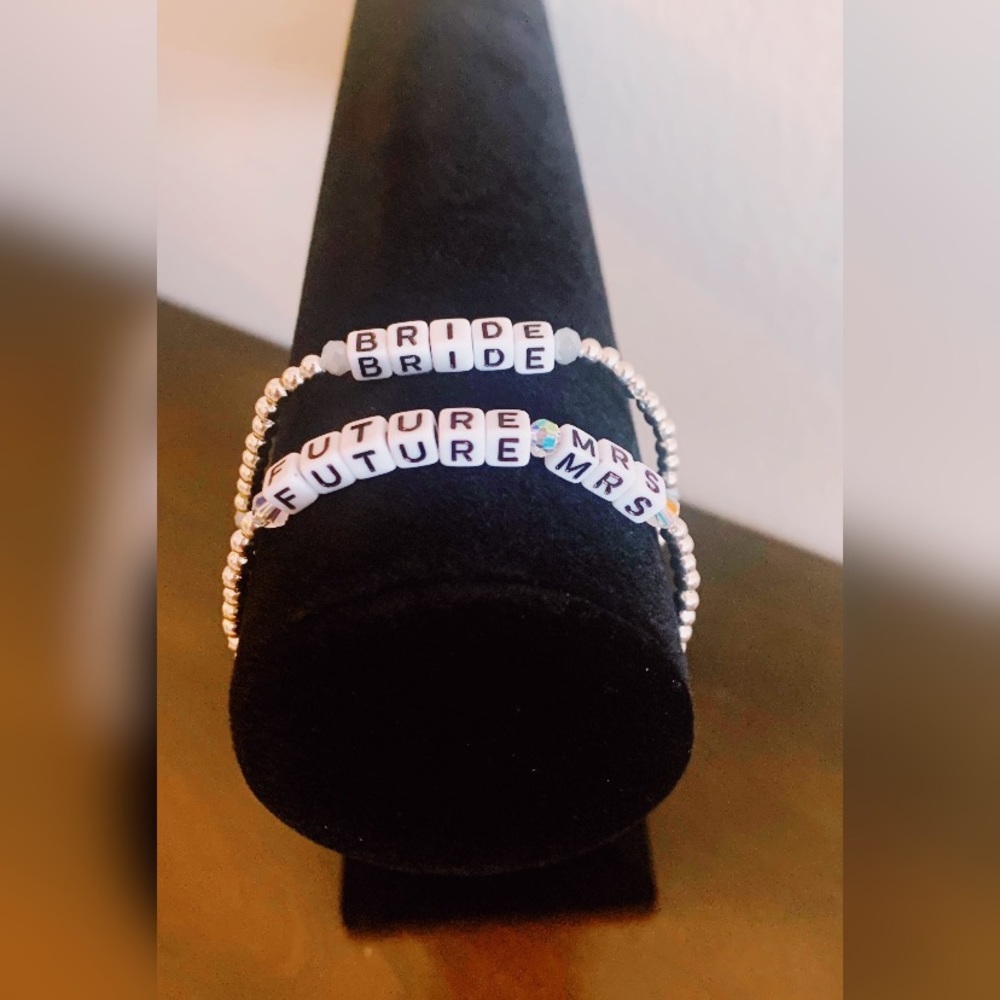 Custom Future Mrs. And Bride bracelets